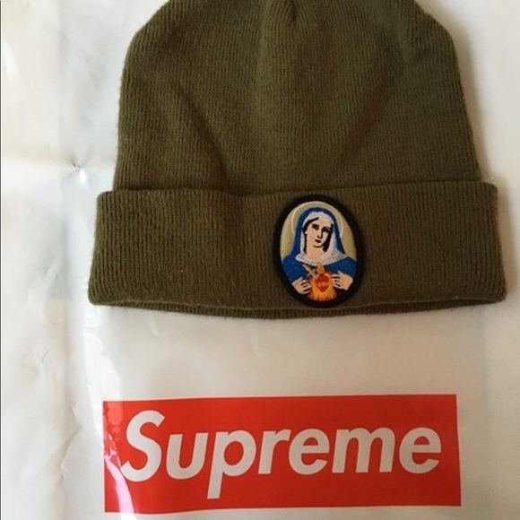 supreme virgin mary beanie